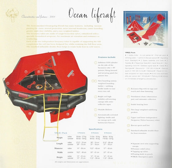Avon 2001 Lifeboats Brochure
