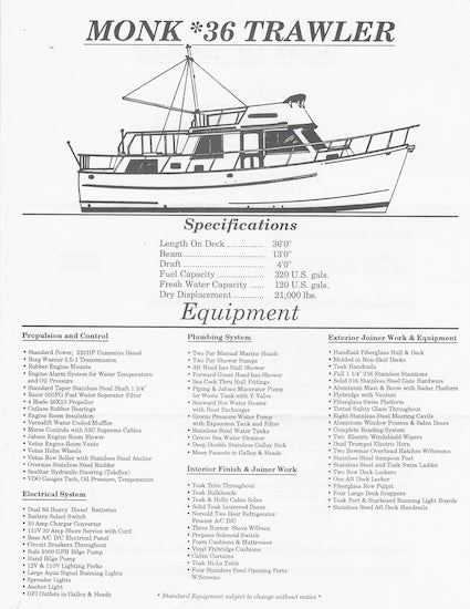 North Sea Monk 36 Brochure