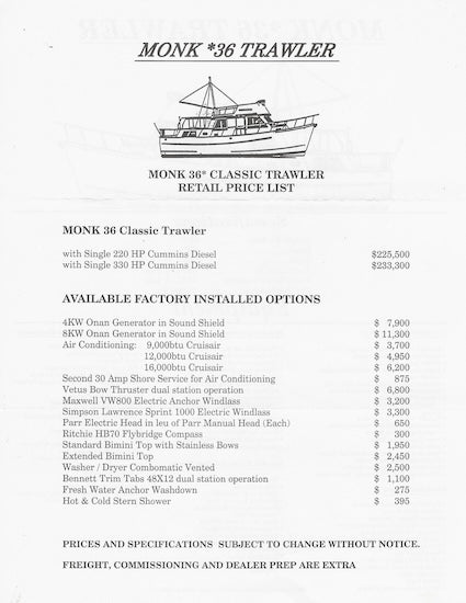 North Sea Monk 36 Brochure