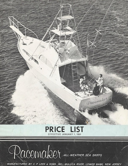 Pacemaker 1961 Price List Brochure
