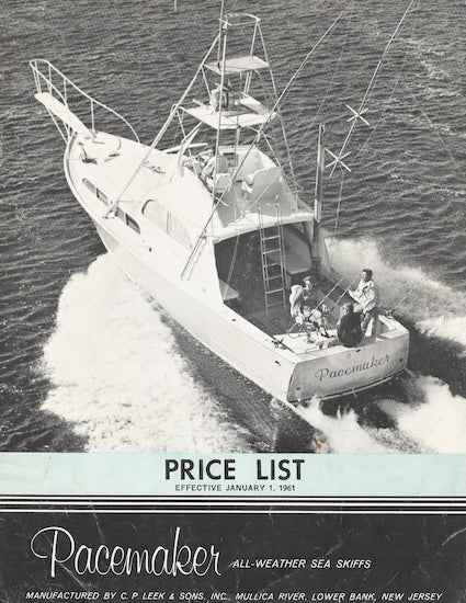Pacemaker 1961 Price List Brochure