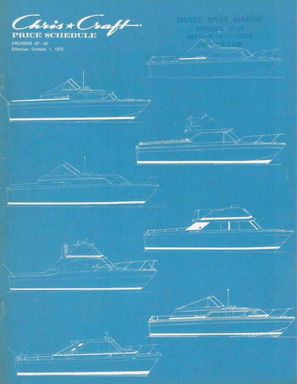 Chris Craft 1973 Cruisers Price List