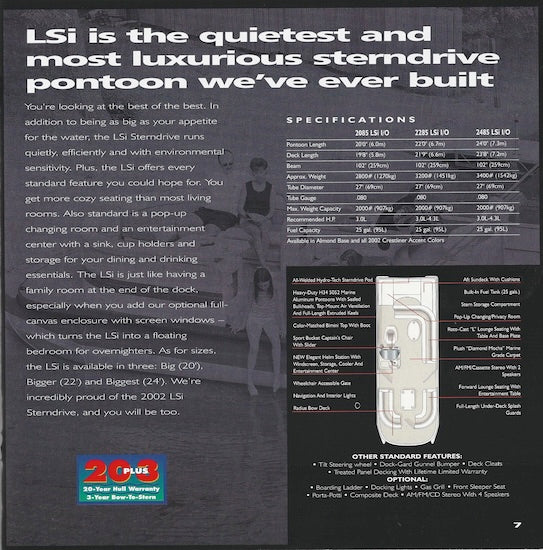 Crestliner 2002 Pontoon & Deck Boat Brochure