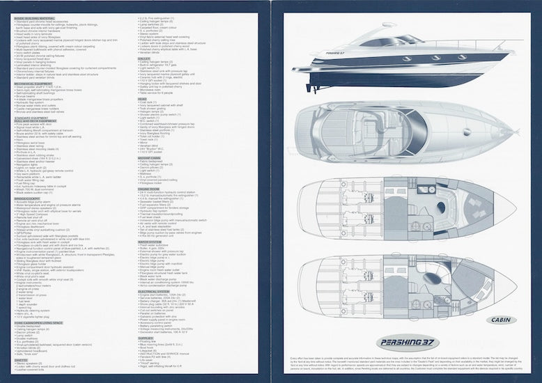 Pershing 37 Specification Brochure
