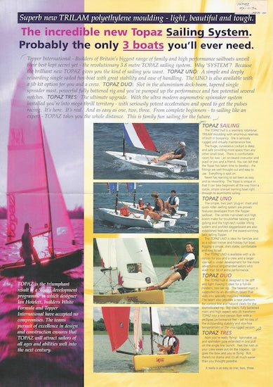 Topper Topaz Sailing System Brochure