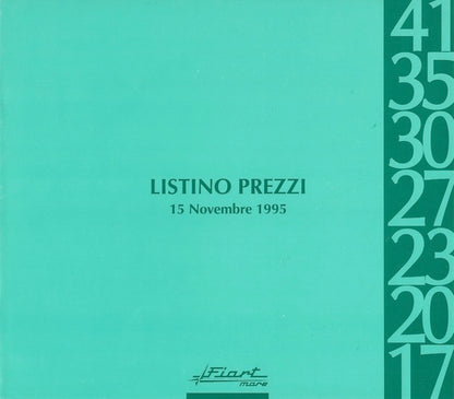 Fiart 1996 Price List Brochure