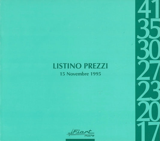Fiart 1996 Price List Brochure