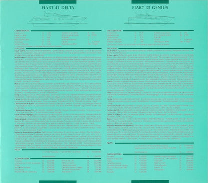 Fiart 1996 Price List Brochure