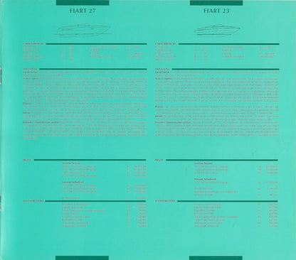 Fiart 1996 Price List Brochure