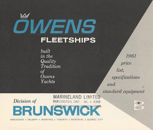 Owens 1961 Fleetships Canada Brochure