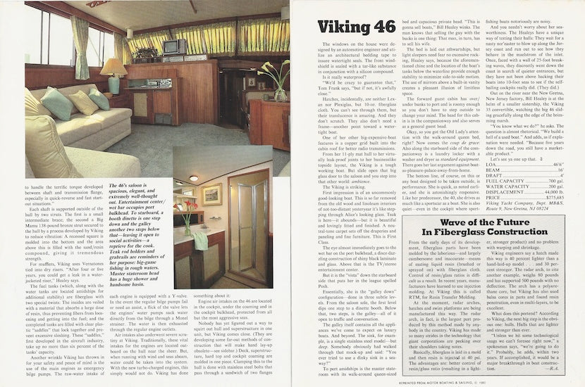 Viking 46 Convertible Motorboating & Sailing Magazine Reprint