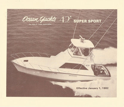 Ocean 42 Super Sport Specification Brochure