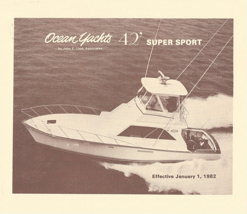 Ocean 42 Super Sport Specification Brochure