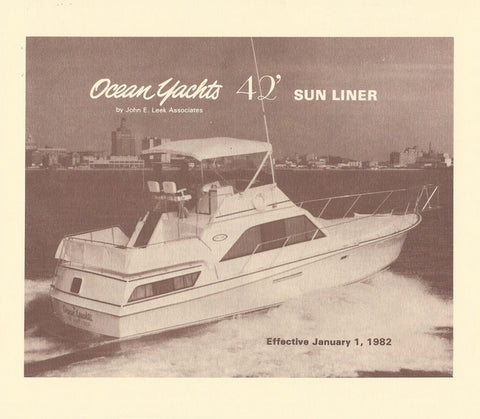 Ocean 42 Sunliner Specification Brochure
