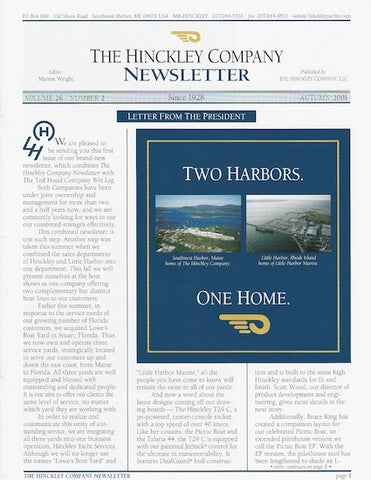 Hinckley Newsletter - Autumn 2001