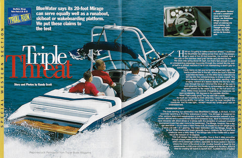 Bluewater Mirage 20 Trailer Boats Magazine Reprint Brochure