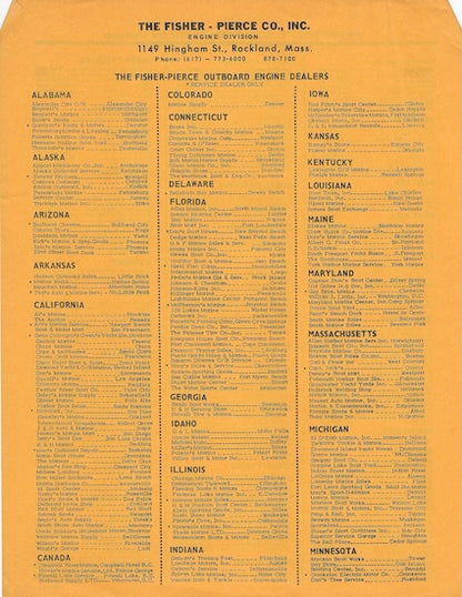 Fisher Pierce Bearcat 55 Outboard Brochure