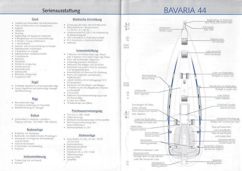 Bavaria 44 Specification Brochure