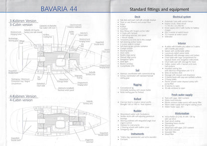 Bavaria 44 Specification Brochure