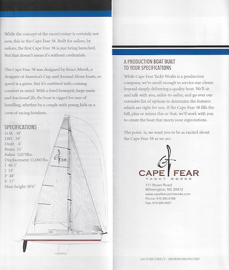 Cape Fear 38 Brochure