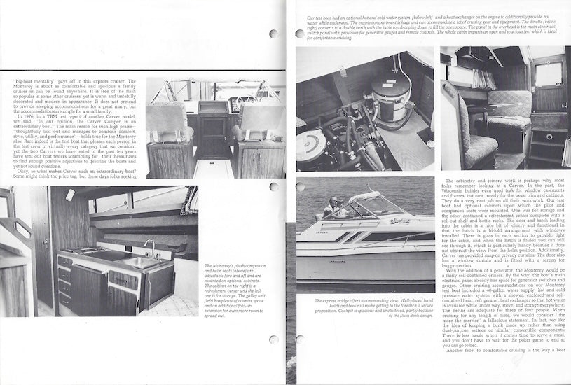 Carver 2687 Monterey Trailer Boats Magazine Reprint Brochure