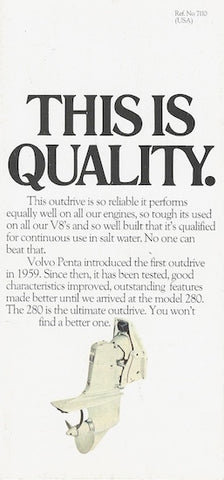 Volvo 1980s Quality Brochure