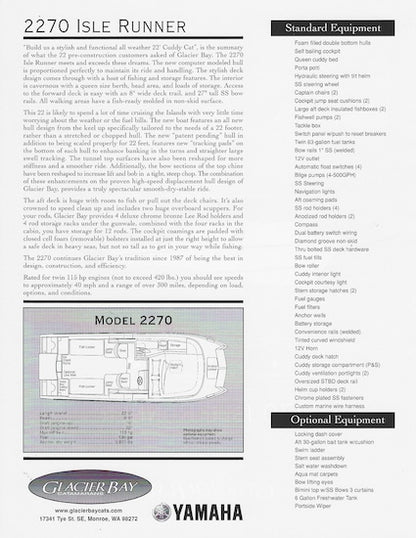 Glacier Bay 2270 Island Runner Brochure