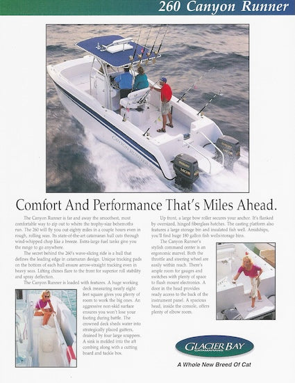 Glacier Bay 260 Canyon Runner Brochure