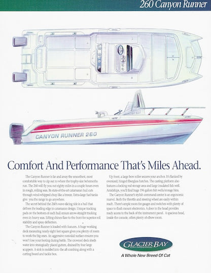 Glacier Bay 260 Canyon Runner Preliminary Brochure