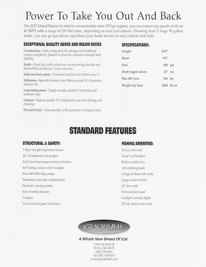 Glacier Bay 2670 Island Runner Brochure