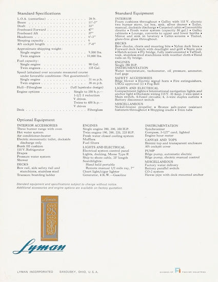 Lyman Gulfstream 28 Brochure