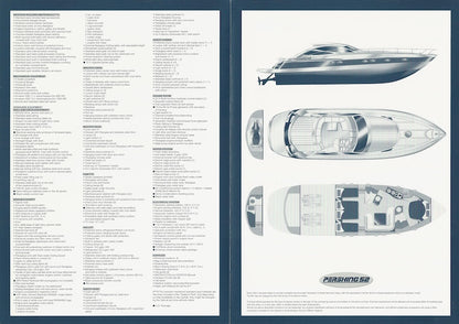Pershing 52 USA Specification Brochure