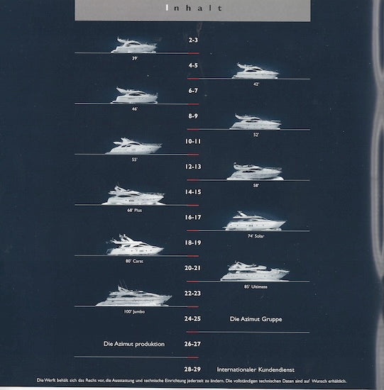 Azimut 2001 / 2002 German Brochure