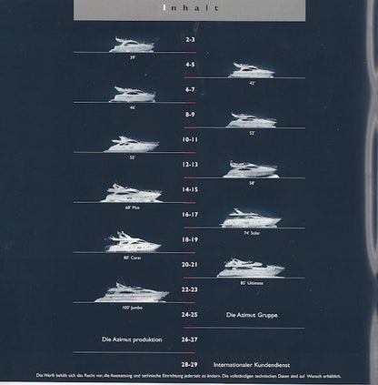 Azimut 2001 / 2002 German Brochure