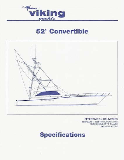 Viking 52 Convertible Specification Brochure