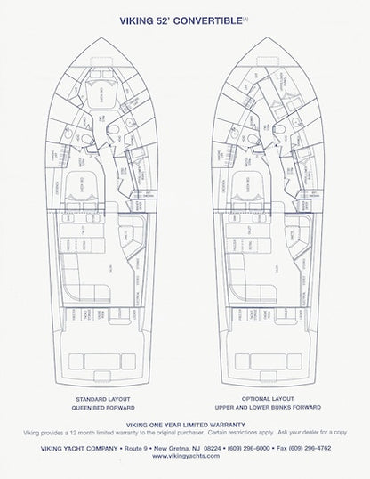 Viking 52 Convertible Specification Brochure