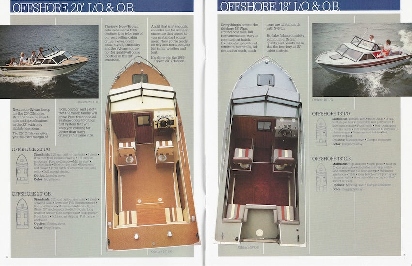 Sylvan 1986 Runabouts & Fishing Brochure