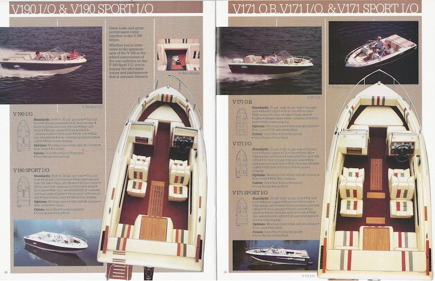 Sylvan 1986 Runabouts & Fishing Brochure