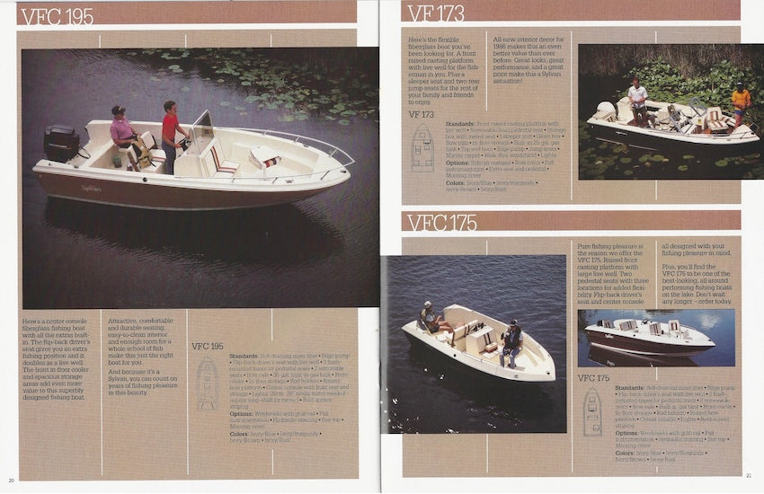 Sylvan 1986 Runabouts & Fishing Brochure
