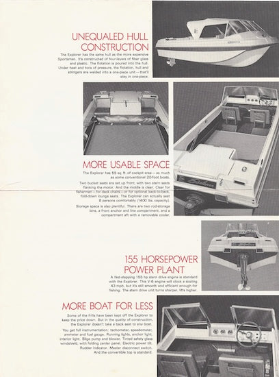 OMC Evinrude Explorer Boat Brochure