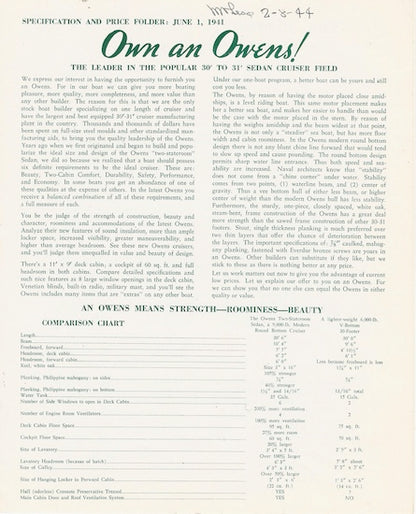 Owens 30 Brochure