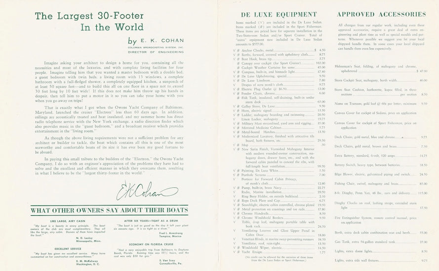 Owens 30 Brochure