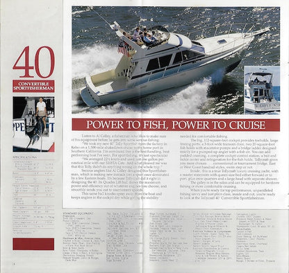 Tollycraft 1988 Oversize Brochure