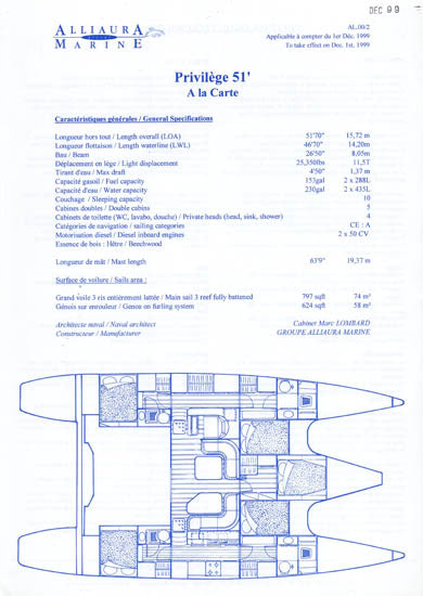 Privilege 51 A la Carte Specification Brochure