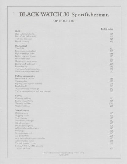 Black Watch 30 Brochure