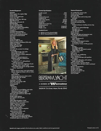 Bertram 42 Motor Yacht Brochure