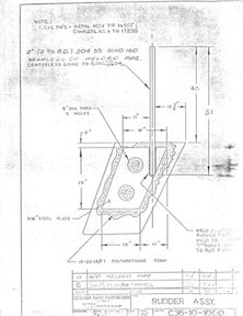 Columbia 36 Rudder Assembly Plan