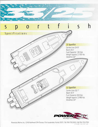 Powerplay 25 / 33 Sport Fish Brochure