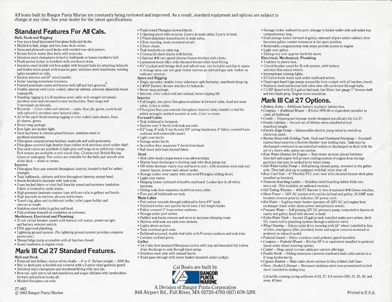 Cal 27 Mark III Brochure