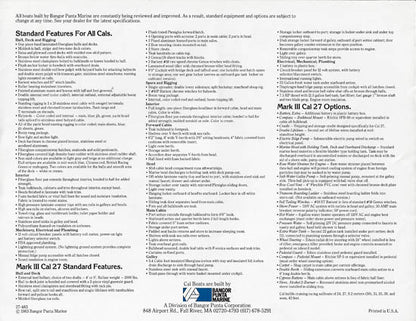 Cal 27 Mark III Brochure
